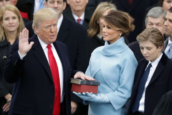 on the West Front of the U.S. Capitol on January 20, 2017 in Washington, DC. In today's inauguration ceremony Donald J. Trump becomes the 45th president of the United States.