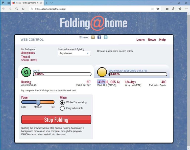 folding home